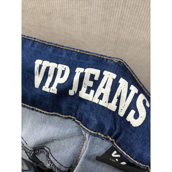 VIP Juniors Jeggings Size 13/31 Distressed Zip Triple Button Closure - Picture 15 of 16